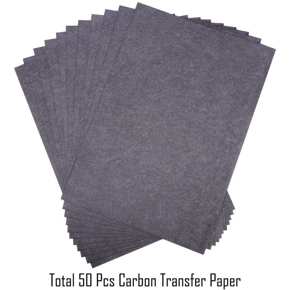 50Pcs/Set Black A4 Copy Carbon Paper Painting Tracing Reusable Painting Accessories Graphite Paper Painting Legible Tracing Z0E0