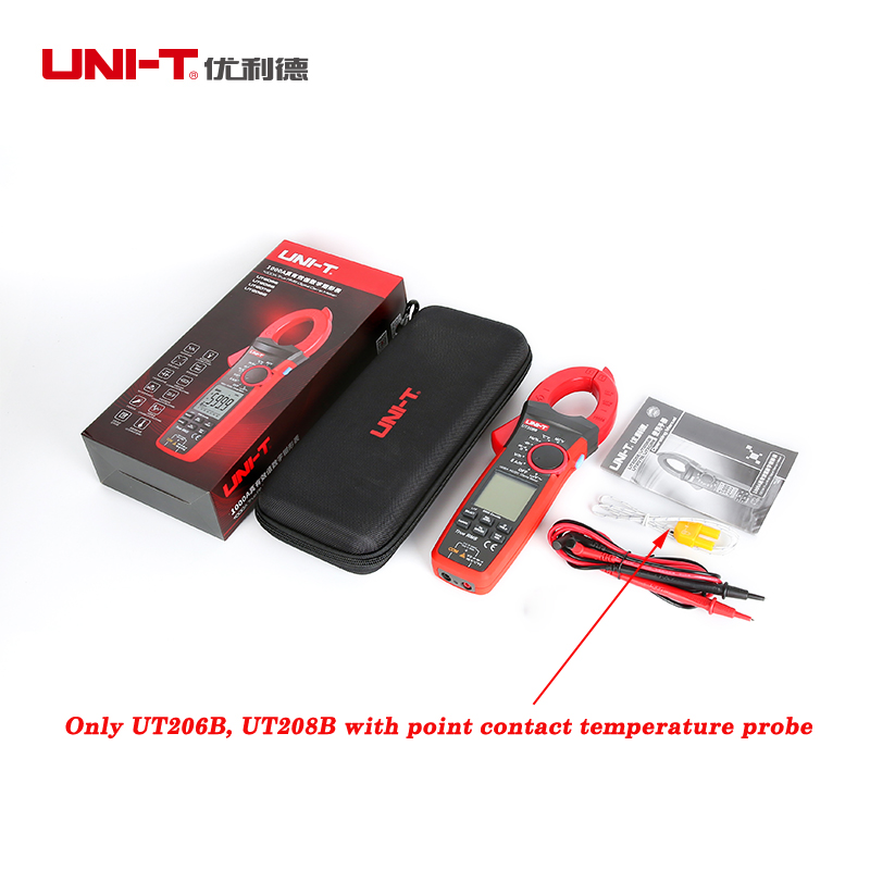 UNI-T UT206B / UT207B / UT208B 1000A True RMS Digital Clamp Meter; intelligent electrician digital display universal meter