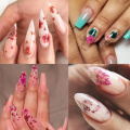 1 Box 3D Dried Flower Nail Decoration Natural Floral Sticker Mixed Dry Flower DIY Nail Art Decals Jewelry UV Gel Polish Manicure