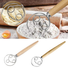 New 13 inch Danish Dough Stainless Steel Danish Dough Whisk Baking Pastry Blender Egg Beater Tools for Bread Making 1pc dropship