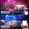 Smart Wifi Control Galaxy LED Light Stars Moon Projector Powered by USB 6 Color Party Night Light Home Decor Christmas gift D30