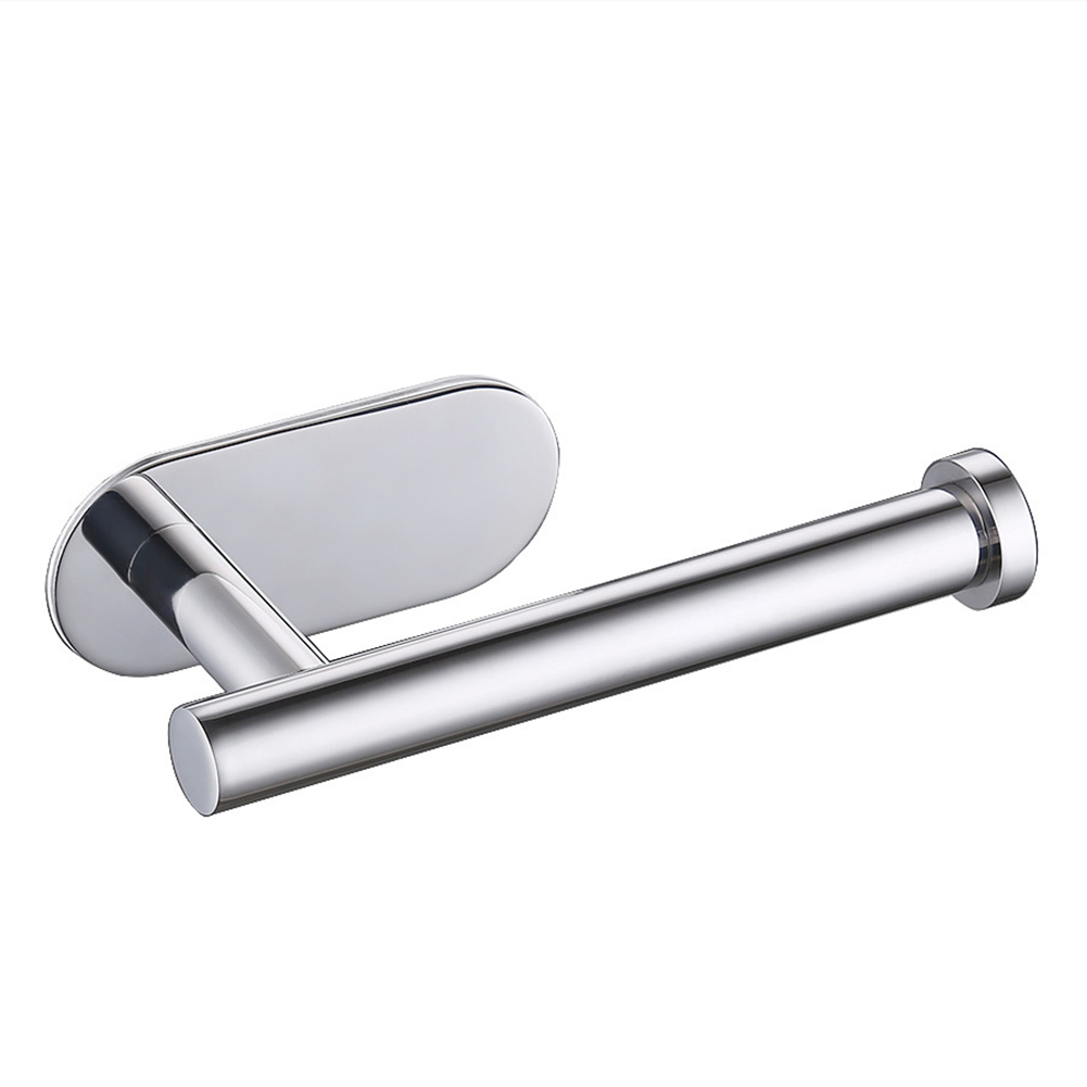 Bathroom Stainless Steel Roll Tissue Paper Holder Hanger Toilet Wall Mount Shelf Chrome Adhesive Brushed Nickel