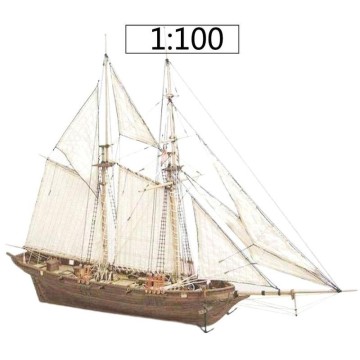 1:100 Wooden Sailboat Model Assembling Building Kits Ship Toys Sailing Model Assembled Wooden Kit DIY Wood Crafts Toy To Boy