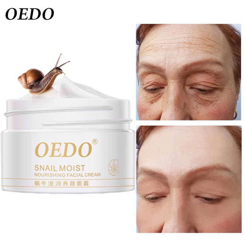 OEDO Hyaluronic Acid Anti Aging Peptide Collagen Eye Cream Against Bags Snail Face Cream Whitening Essence Firming Care Cream