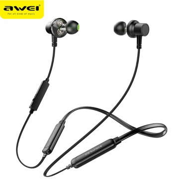 AWEI G20BLS/G20BL/G30BL Wireless Bluetooth Earphone Headphones With Microphone Dual Driver Noise Cancel Sport Headset 3D Bass