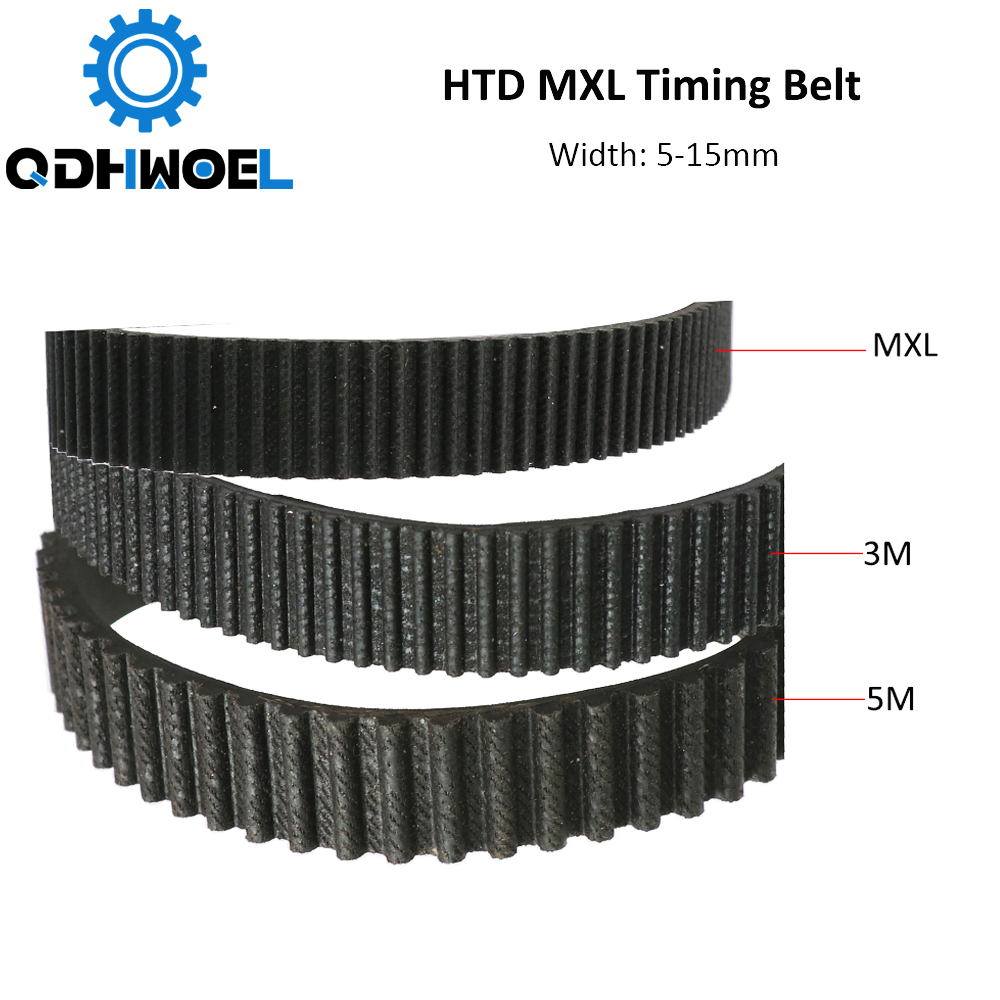 QDHWOEL MXL Open-Ended Timing Belt Transmission Belts Rubber Width 5mm For Fiber YAG Pully CO2 Laser Engraving Cutting Machine