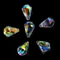 Shiny AB Crystal Teardrop Pendant Czech Lampwork Glass Drop Faceted Beads Cheap Chinese Beading Wholesale Needlework Accessorise