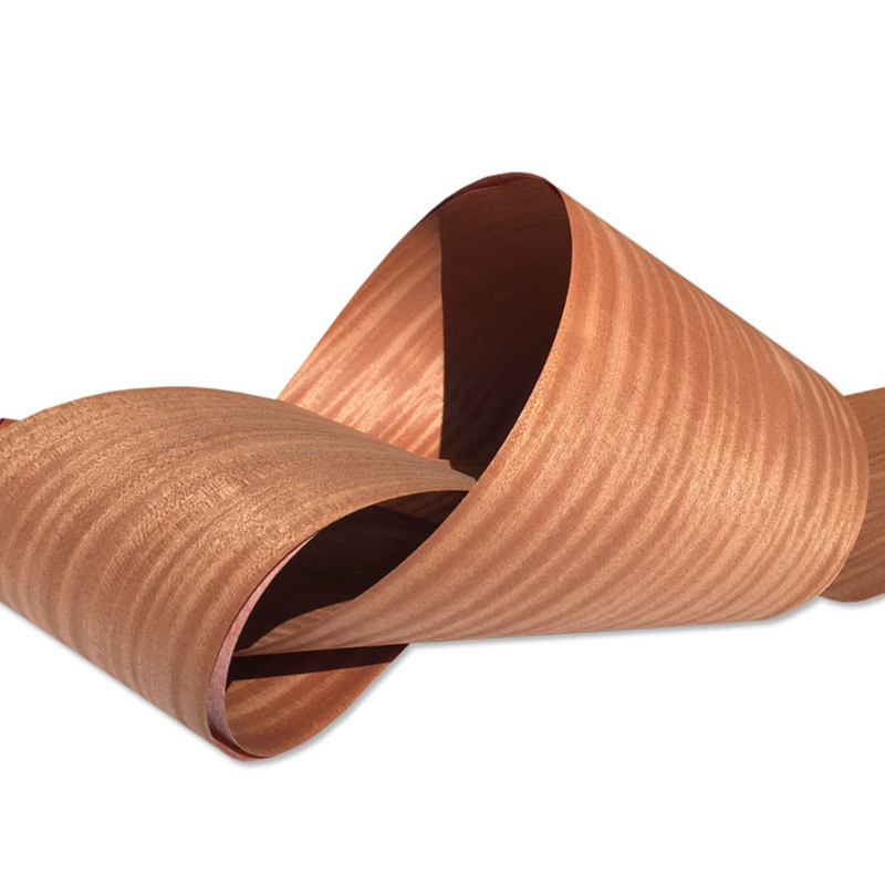 Natural Genuine Wood Veneer Sliced Sapele 0.2MM Veneers Furniture Edge Banding 26*250cm(W*L)