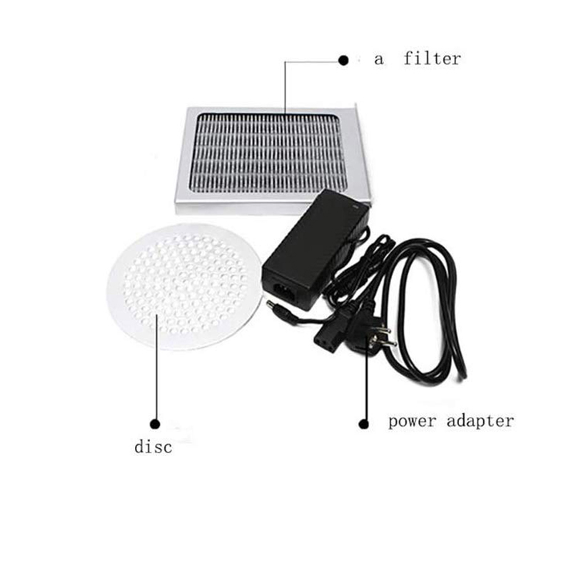 48W Table Embedded Nail Dust Suction Collector High Power Desktop Filter Nail Vacuum Cleaner Salon Manicure Machine