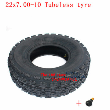 22x7.00-10 Inch Tubeless Tyre for Quad Chinese Off-Road 4-wheel Go-kart Motorcycle Motocross 22x7-10 ATV Vacuum Tire