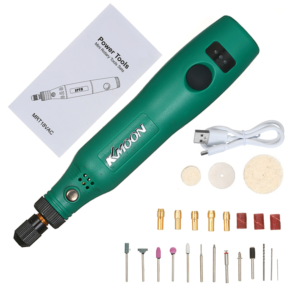 18V 1.2W Mini Electric Grinder Set Cordless Handle Grinding Machine Carving Engraving Pen Trimming Milling Polishing Tool Kit