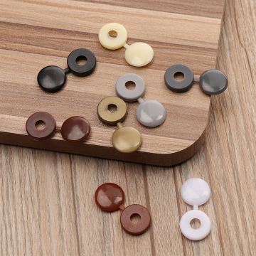 100 pcs/pack Colorful Hinged Plastic Screw Cover Fold Snap Cap Button Nuts Bolts Protect Furniture Self-tapping Exterior Decor