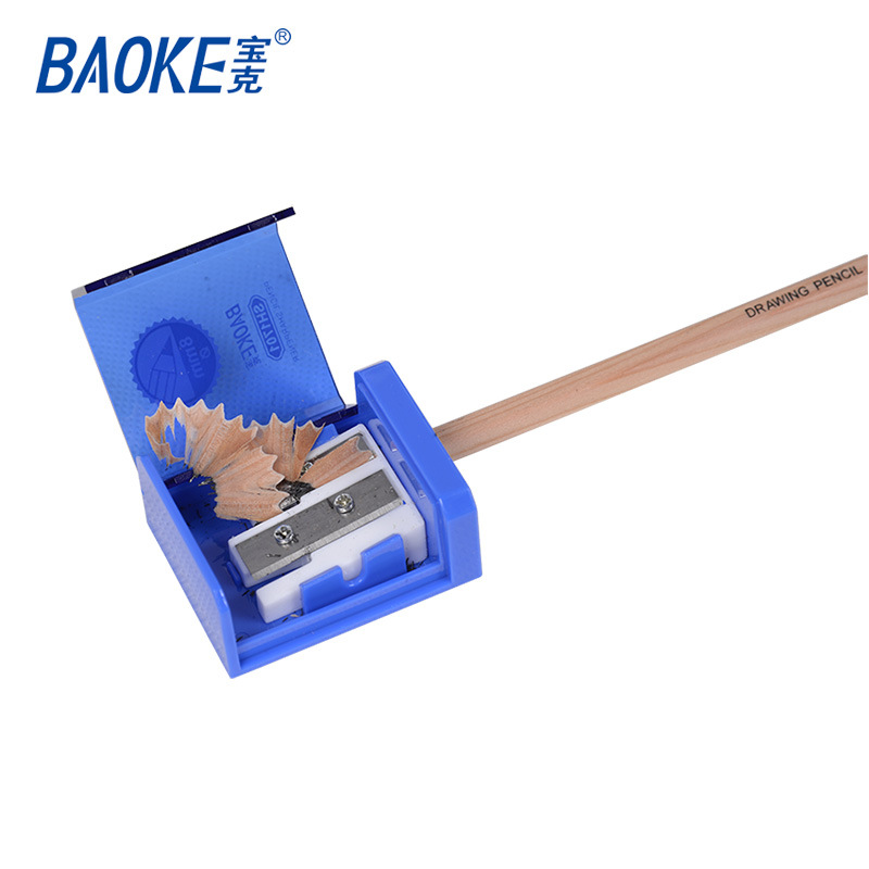 Baoke Mechanical Accessory Double Hole Pencil Sharpener Creative Student Print Pencil Sharpener For Kids School Supplies