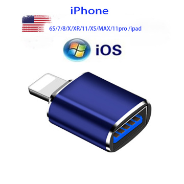 Yıldırım Apple adaptörü usb kalem sürücü adaptörü için uygundur pendrive Apple cep telefonu/6S/7/8/X/XR/11/XS/MAX/11pro/ipad