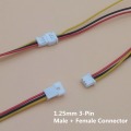 100 Sets/Lot Connector Micro JST 1.25MM 2Pin 3Pin 4Pin Male & Female Connector Plug with Wires Cables LED Strip Connectors