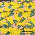 Teramila Cotton Poplin Fabric Sewing Quilting Fat Quarter Meter Printed Fresh Banana Design Chirdren's Cloth Crafts Soft Tissue