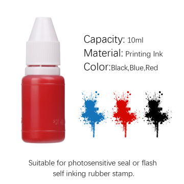 1Bottle Colorful Flash Refill Printing Ink Oil Photosensitive Seal Stamping Machine Office School Supplies Scrapbooking Crafts