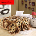 Double Layer Winter Thicken Raschel Plush Weighted Blanket For Double Bed Warm Heavy Fluffy Soft Flowers Printed Throw Blankets