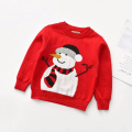 1-6Years Christmas Baby Girls Boys Sweaters Snowman Print Long Sleeve Pullover Knit Warm Tops