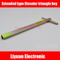 1pcs 100mm Extended type Elevator triangle key / professional triangle key / train triangle key