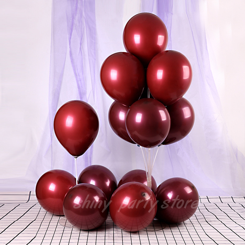 10 Inch Thick Double Latex Balloons Wine Helium Balloon Birthday Party Decoration Wedding Valentine's Day Propose Decor Supplies