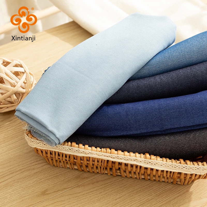 Washing Denim Fabric Soft And Thin Cotton Blue Jean Fabric Patchwork Sewing Material TJ0701