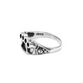 Fashion S925 Sterling Silver Knuckles Boxing Glove Skull Ring Classic Motor Biker Finger Ring For Mens Women SWR0950A