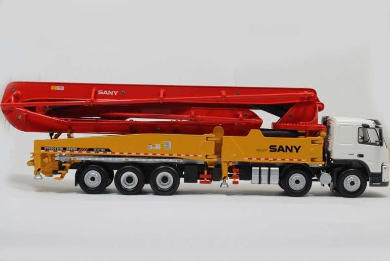 Collectible Alloy Model Gift 1:50 Scale SANY 62m Concrete Pump Truck Volvo Tractor Engineering Machinery DieCast Toy Model