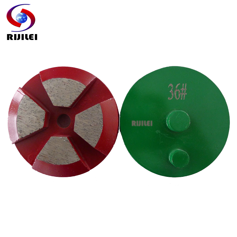 RIJILEI 15 PCS 80mm Metal Diamond Grinding Cup Wheel 3Inch Diamond Grinding Disc For Concrete Floor Grinder Grinding Shoes T40