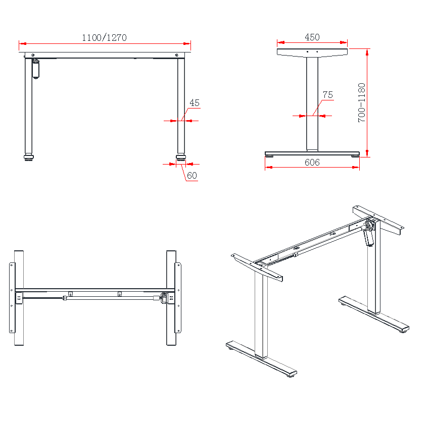 electric standing table