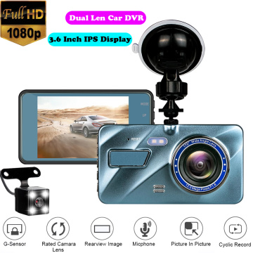 Dual Lens Car DVR Camera Dash Cam Full HD 1080P Black Box Cycle Recording Night Vision G-Sensor Auto Dashcam Video Recorder