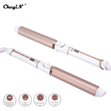 Professional Hair Curlers Rollers Spiral Machine Hair Curling Irons 32mm LCD Display Rhinestone Hair Curling Wand Salon Styling