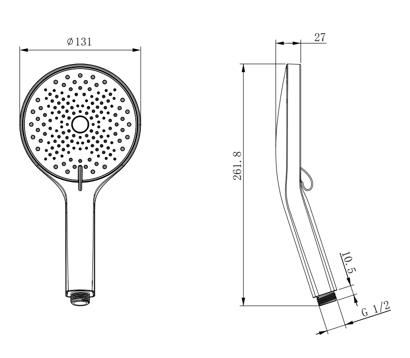 drawing of handshower