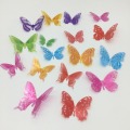 18pcs/set Black and White Crystal Butterflies Wall Sticker For Kids Rooms Art Mural Refrigerator Wedding Decoration Wall Decals