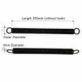 1Pcs 300mm Spring Steel Dual Hook Long Expansion Tension Spring Hardware Accessories Wire Dia 0.5-1.2mm Outer Dia 3-10mm