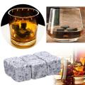 9Pcs Reusable Whiskey Stones Chillers Wine Drinks Cooler Ice Cubes Granite Rocks