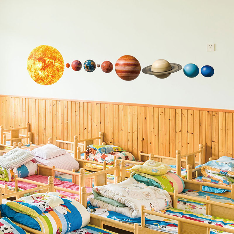 Solar System Planets Wall Stickers for Kids Room Living Room Home Decoration Wall Decal Home Decor Baby Nursery Wall Decoration