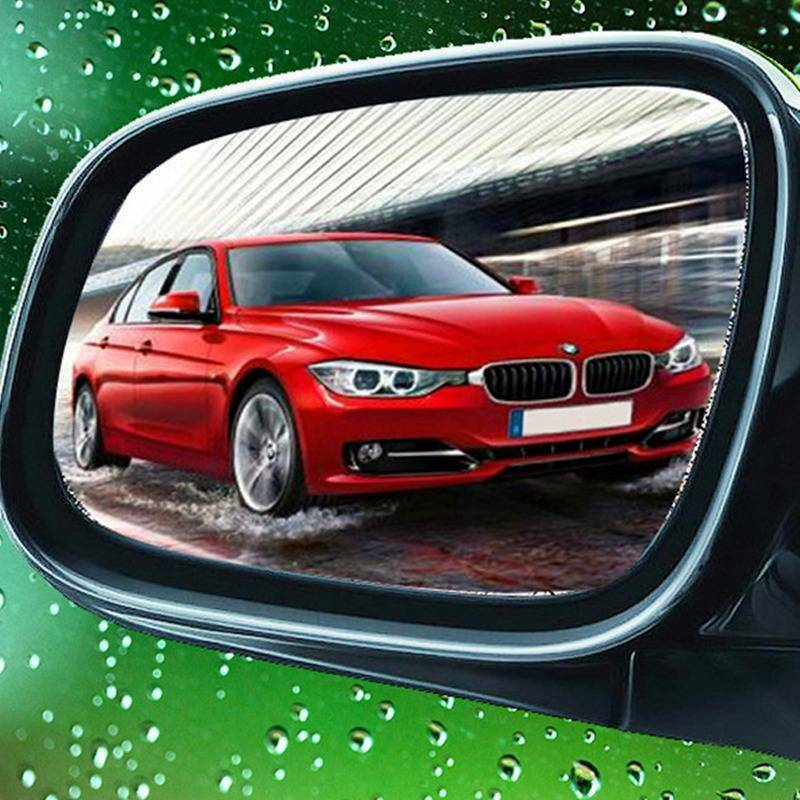 Car Rearview Mirror Protective Film Waterproof Membrane Car Sticker Anti Fog Mirror Protective Film Anti-glare Rainproof Tools