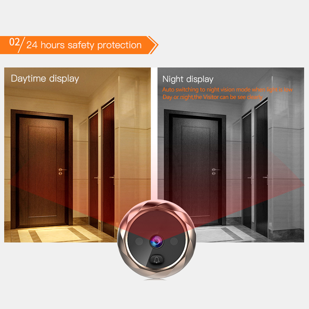 2.8 inch TFT LCD Screen Digital Doorbell Smart Electronic Peephole Night Vision Door Video Camera Viewer Outdoor Door Bell