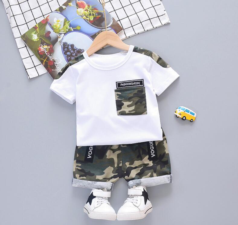 Baby Boy Clothes Summer Casual Clothes Set Cotton T-shirt+shorts 2pcs Kids Clothes New Fashion Boy Outfit Set Boy Clothes