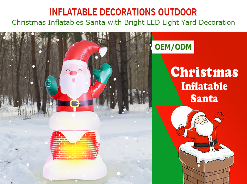 Giant Christmas Inflatable Santa Claus Outdoor Decoration
