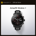 In Stock Amazfit Stratos+ Flagship Smart Watch Genuine Leather Strap Sapphire Glass Flourorubber Strap for Android Phone