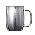 Large Capacity 1000ml Stainless Steel Wine Whisky Bar Beer Mug Double Wall Water Cup With Handle Portable Coffee Cup Drinkware