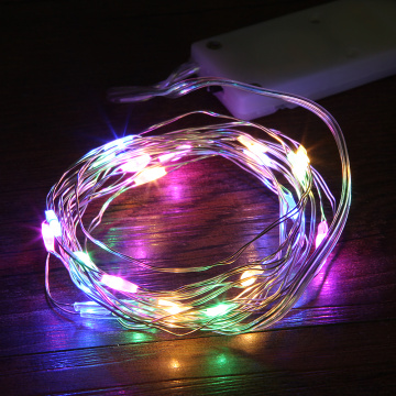 1M 2M Led Silver Wire Fairy Garland Lamp LED String Lights Christmas Wedding Home Party Decoration Powered By CR2032 Battery