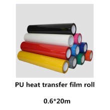 0.6*20m Popular wholesale cheap PU heat transfer vinyl film for t-shirt