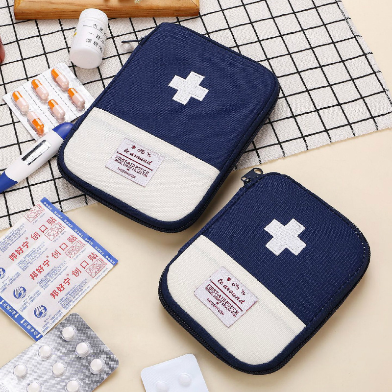 Mini Outdoor First Aid Kit Bag Portable Travel Medicine Package Emergency Kit Small Medicine Divider Storage Organizer Camping