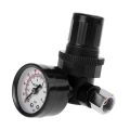 1/4" Air Pressure Regulator Reducer 0-12 Bar 0-180 PSI Spray Gun Pressure Valve Gauge U4LB