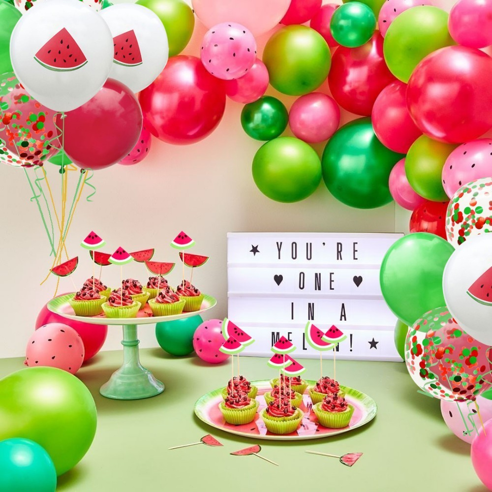 New!50PCS Watermelon Umbrella Cake Topper Picks Cocktail Parasols Drinks Picks Birthday/Wedding Party Decoration Party Supplies