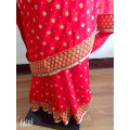 Sarees Indian Dress Sari Women Red Embroidered Georgette Bollywood Wedding Saree Indian Costume Hint Elbiseler Hindistan