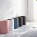 North European Style Plastic Matte Trash Can Office Living Room Kitchen Bathroom Double-layer Trash Bin Waste Bins without Lid